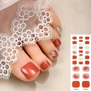 Гелевые полуотвержденные наклейки для ногтей на ногах Японские и корейские гелевые наклейки для маникюра 3D светотерапия для ногтей и ногтей на ногах BSJ-0019