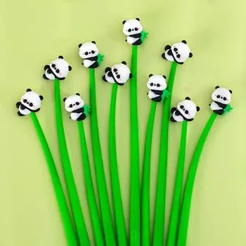 Гелевые ручки с милой пандой, 0,5 мм, ручка для письма, креативная гелевая ручка для почерка с милыми животными, школьные канцелярские принадлежности, офисные принадлежности