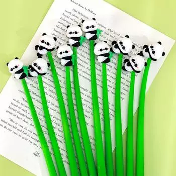 Гелевые ручки с милой пандой, 0,5 мм, ручка для письма, креативная гелевая ручка для почерка с милыми животными, школьные канцелярские принадлежности, офисные принадлежности