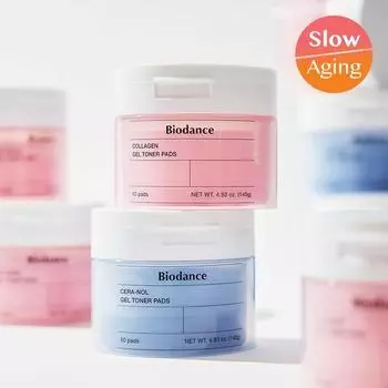 Гелевые тонер-диски Biodance 60 листов (Коллаген/Церанол) Seranol gel toner pads 60 sheets