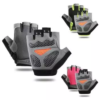 Гелевые велосипедные перчатки с половиной пальца для мужчин и женщин, дышащие противоскользящие перчатки для горного велосипеда, летние перчатки для тренажерного зала, йоги, спортивных тренировок M