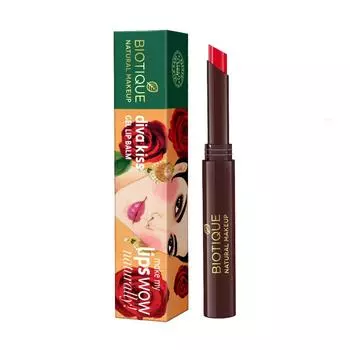 Гелевый бальзам для губ Арбузное угощение (2 г), Diva Kiss Gel Lip Balm Watermelon Quench, Biotique