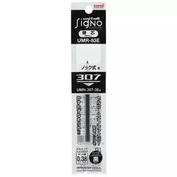 Гелевый стержень для шариковой ручки Mitsubishi Pencil Signo 0.38 черный 10 штук UMR83E.24