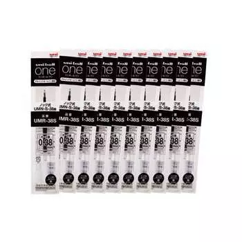 Гелевый стержень для шариковой ручки Mitsubishi Pencil Uniball One 0.38 черный 10 штук Hako UMR38S.24