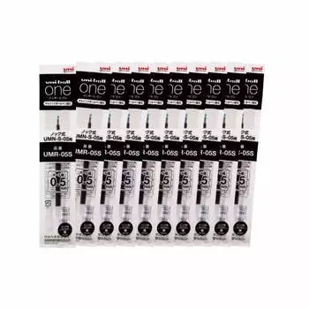 Гелевый стержень для шариковой ручки Mitsubishi Pencil Uniball One 0.5 черный 10 шт. Hako UMR05S.24
