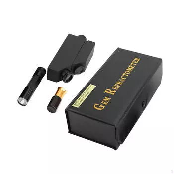 GEM Рефрактометр Ювелирный испытательный инструмент Легкий портативный измеритель рефракции от 1,30RI до 1,81RI