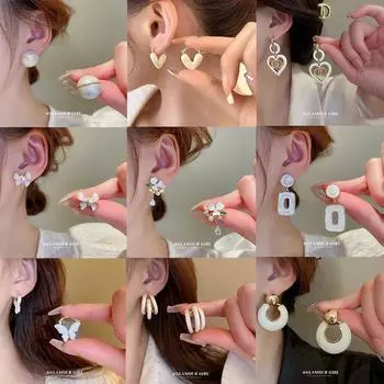 Женские серьги GemChic, модные серьги-гвоздики с геометрическим узором, простые серьги-подвески, универсальный подарок на день рождения, Рождество