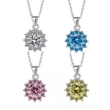 GemChic женское изысканное сверкающее ожерелье с подвеской в виде круглой звезды и подсолнуха с цирконием, модный подарок на день рождения, Рождество