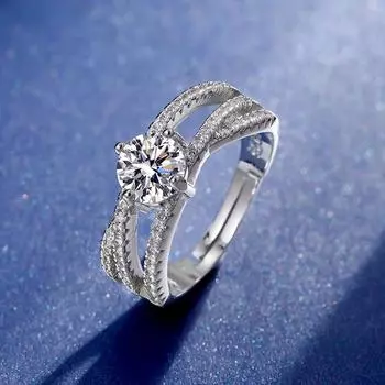 Женское кольцо GemChic, изысканное, инкрустированное цирконием, открывающиеся кольца, регулируемые, модные, подходящие кольца, подарок на день рождения, Рождество, ювелирные изделия -