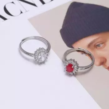 Кольцо GemChic для женщин, модное, в форме яйца, регулируемое, классическое, с цирконием, модное, на день рождения, рождественское, ювелирное изделие, подарок -
