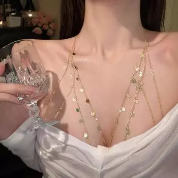 GemChic женская новая сексуальная цепочка на тело с пайетками на груди цепочка на индивидуальную ретро-цепочку на день рождения, рождественский подарок на ювелирные изделия
