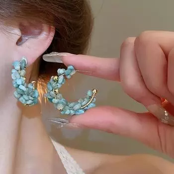 GemChic женские новые изысканные керамические серьги с бусинами модные элегантные серьги-гвоздики для девочек подарок на день рождения, Рождество ювелирные изделия