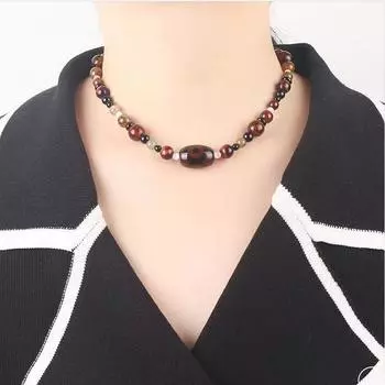 GemChic Женские Новые Этнические Простые Керамические Бусины Ключица Ожерелье Винтаж Регулируемая Цепочка День Рождения Рождественский Ювелирный Подарок