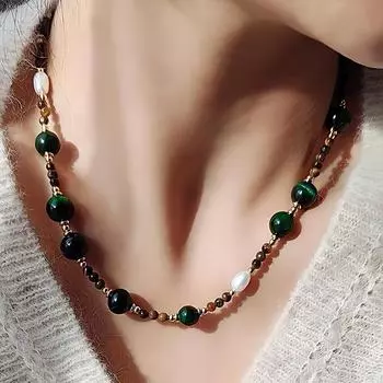 GemChic женские новые винтажные бусины из агата высокого качества ожерелье на ключицу этническая цепочка мода на день рождения рождественский подарок на ювелирные изделия