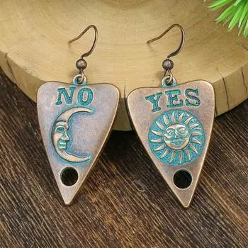 GemChic женские новые винтажные серьги в форме любви, луны и солнца, этнические модные серьги-крючки, подарок на день рождения, Рождество, ювелирные изделия