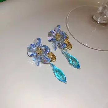 GemChic женские серьги-гвоздики с иглой и вставкой из циркона, серьги с имитацией драгоценного камня, цветка, милые модные серьги, ювелирные изделия на день рождения, Рождество, подарок