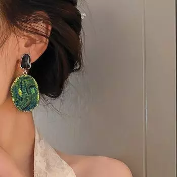 GemChic женские серьги в стиле ретро, крутые серьги из смолы, модные индивидуальные изысканные серьги, ювелирные изделия на день рождения, Рождество, подарок