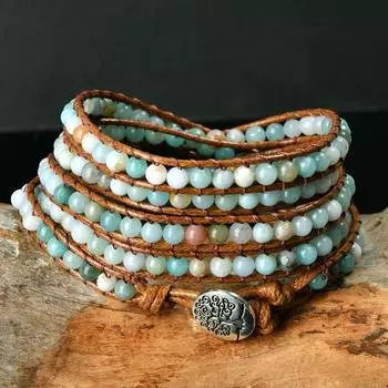 GemChic женский новый этнический плетеный браслет из бусин и веревок, многослойный браслет-цепочка, классический ретро-подарок на день рождения, Рождество, ювелирные изделия