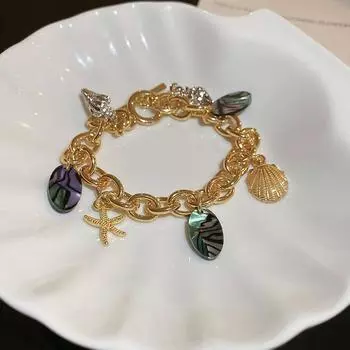 GemChic Женский Ретро сплав Ракушка Звезда Подвеска Цепочка Браслет Классический Этнический День Рождения Рождественский Ювелирный Подарок