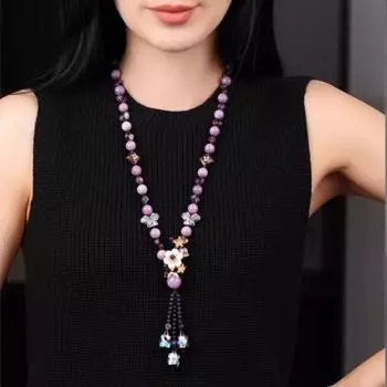 GemChic Женское новое классическое ожерелье с подвеской в виде бабочки и цветка из сплава, винтажное этническое длинное цепное украшение на день рождения, Рождество, подарок