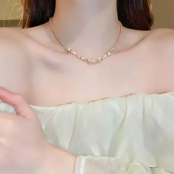 GemChic женское новое нерегулярное ожерелье из ракушек и бисера, винтажная мода, цепочка на ключицу, чокер, подарок на день рождения, Рождество