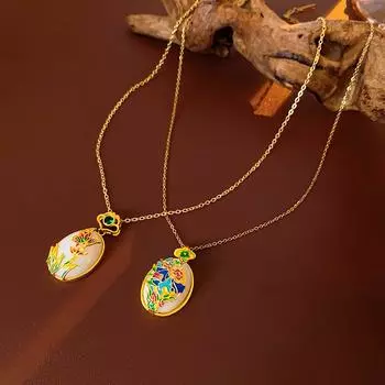 GemChic женское новое винтажное ожерелье с кулоном в виде бабочек и цветов лотоса, изысканная этническая цепочка, модное украшение на день рождения, рождественский подарок