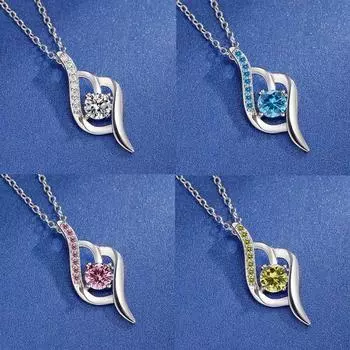 GemChic женское ожерелье с подвеской из циркона, женское красочное светлое роскошное ожерелье на ключицу, ювелирное изделие на день рождения, Рождество, подарок