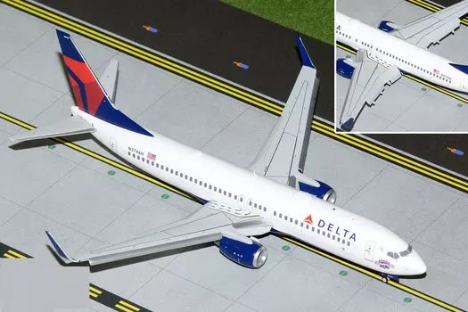 Gemini200 Delta Airlines Atlanta Champions N3746H Готовый продукт 1/200 737-800W Braves/World [Закрылки опущены]