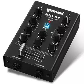 Gemini Sound GEMINI DJ микшер портативный 2-канальный стерео микшер MM1BT с функцией подключения Bluetooth подлинный [Отечественный продукт]