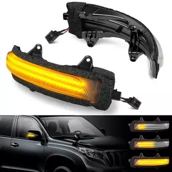 GemPro Land Cruiser 200 серии Land Cruiser Prado 150 серии Toyota Sequential Mirror Turn Signal LED Full Flashing and Flowing Turn Signal Switch чистый
