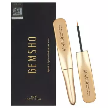 GEMSHO Eyelash Serum 3 мл Genuine Eyelash Eyebrow Hairline Natural Eyelash Serum