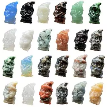 Статуэтки Санта-Клауса из драгоценных камней, хрустальная статуэтка, натуральная ручная работа, стоящая скульптура Санты, драгоценный камень, рождественский подарок