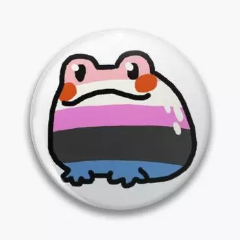 Genderfluid Pride Froggy, мягкая булавка на пуговицах, брошь для влюбленных, булавка для лацкана, декор для шляпы, металлическая мультяшная креативная одежда, подарок