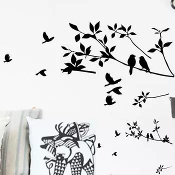 Генеалогическое дерево птица DIY наклейка бумага искусство стикер стены дома детская комната декор ONE SIZE
