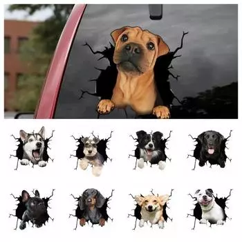 General Motors украшение 3D слезоточивая наклейка 28 стилей собака наклейка на окно автомобиля забавная собака наклейка на кузов автомобиля лампа на капот наклейка для бровей 20*20CM