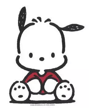 General Sticker Pochacco Deco Wall Sticker Sanrio White x [Home Sticker] Die-cut H17.0cm W13.3cm DW-013