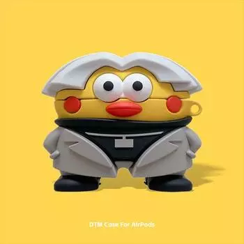 Generation and Third Generation Airpodspro Wireless Bluetooth Earbuds Case Fourth Generation Fifth Generation Silicone Drop-Resistant Spoof Kunkun AirPods 1/2 generation [Coat little black]]