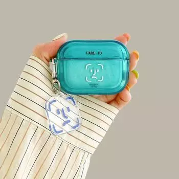 Generation Blue 3 Generation Silicone Pro Unique Creative Simple Second Generation Set 4 Generation Drop-Resistant New Arrival Niche Style Soft Case 1 Apple Airpods 3 Face identification + same pendant