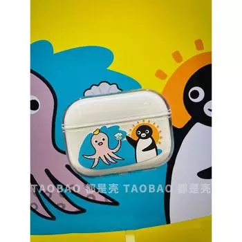 Generation Protective Case Penguin Transparent Airpods4 Generation Earphone Case Soft and Adorable Healing Wind Airpods3 Generation Earphone Sleeves Apple Airpods 3 Generation Transparent
