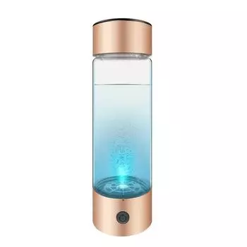 Генератор водородной воды с технологией PEM SPE Перезаряжаемая бутылка для водородной воды на 330 мл - золотой