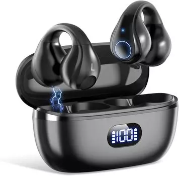 Универсальные наушники-манжеты с воздушной проводимостью, беспроводные наушники, Bluetooth-наушники, беспроводные наушники, Bluetooth-наушники, черные чёрный