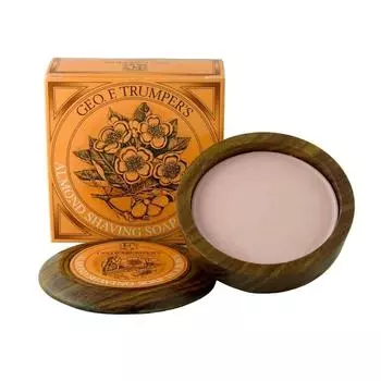 Generic Geo F Trumper Almond Hard Shaving Soap в деревянной миске 1 упаковка 1 бежевый 458501