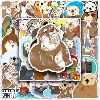 Generic Otter Stickers 50 Water Bottle Laptop Mobile Computer Guitar Skateboard Water Bottle Hobby Banana Vinyl Seals Waterproof Aesthetic Seals Youth