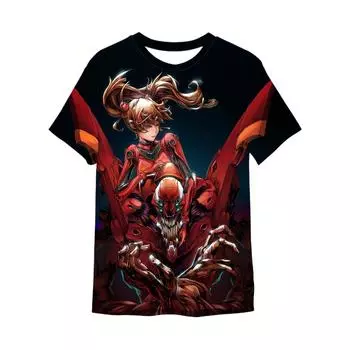 Genesis Evangelion Streetwear Мужская футболка Одежда Мода Y2k Футболка Мужская одежда Хип-хоп Оверсайз Тренд 6XL