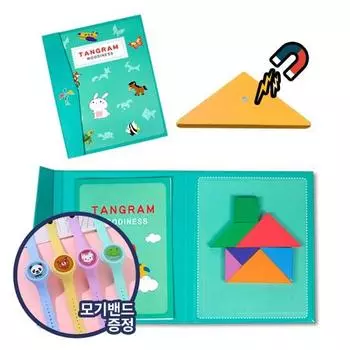 Genie Mac Tangram Magnetic Book Magnetic Tangram Играть в Танграм, популярные корейские головоломки