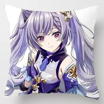 Genshin 18in Impact Cushion Cover Cartoon Pillow Case Sofa Decoration Car 37