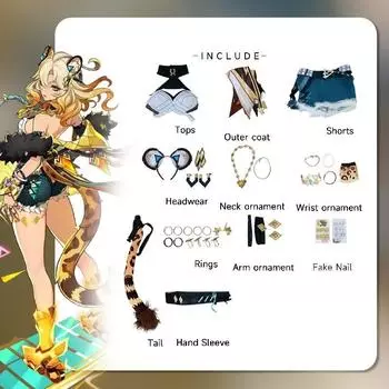 Genshin Character Impact Xilonen Role Play Cosplay Costume Clothes Performance L