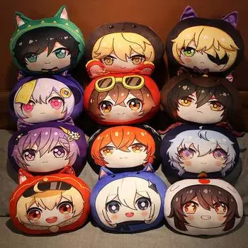 Genshin Impact Animation Peripheral Pie Monkley Twin Kong Ying Plush Amber Двусторонняя Подушка Кукла Аниме 38*25cm