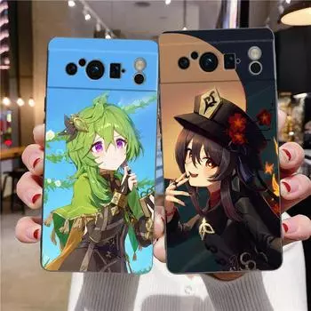Genshin Impact Baizhu чехол для телефона для Google Pixel 8 A 7 6 Pro 6A 5G черный мягкий противоударный чехол на заднюю панель из силикона и ТПУ Pixel 7