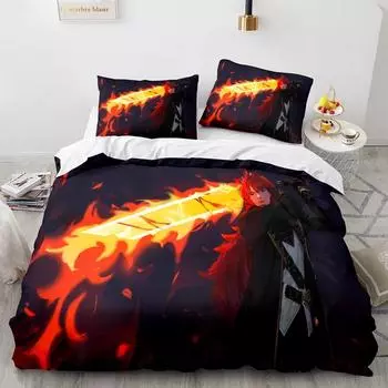 Genshin Impact Bedding Set Single Twin Full Queen King Size Game Anime Bed Set Aldult Kid Bedroom Duvetcover Sets 3D Print 033 70x133cm 2pcs